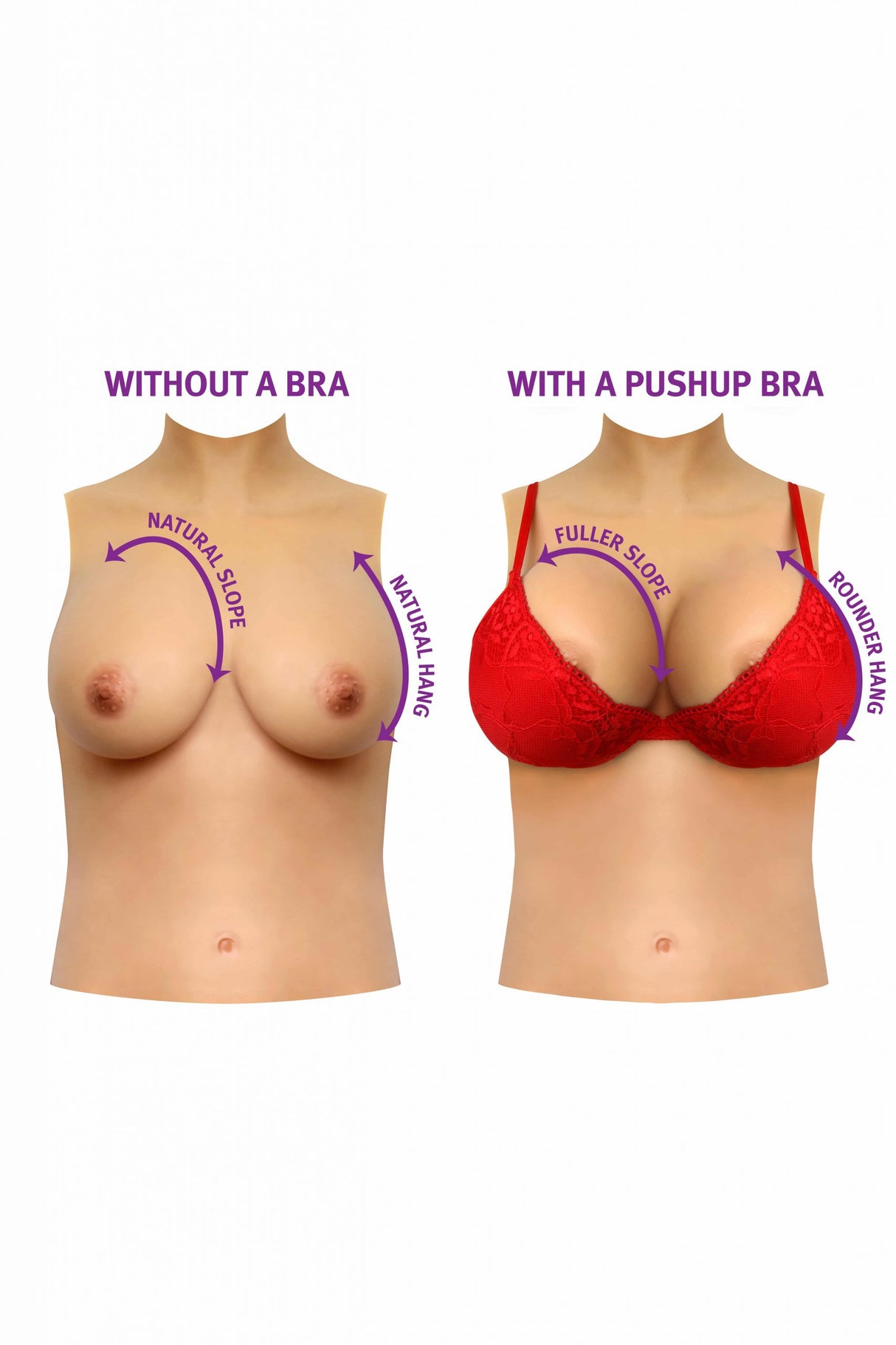 Gold Seal Naked Torso Silikonbrüste