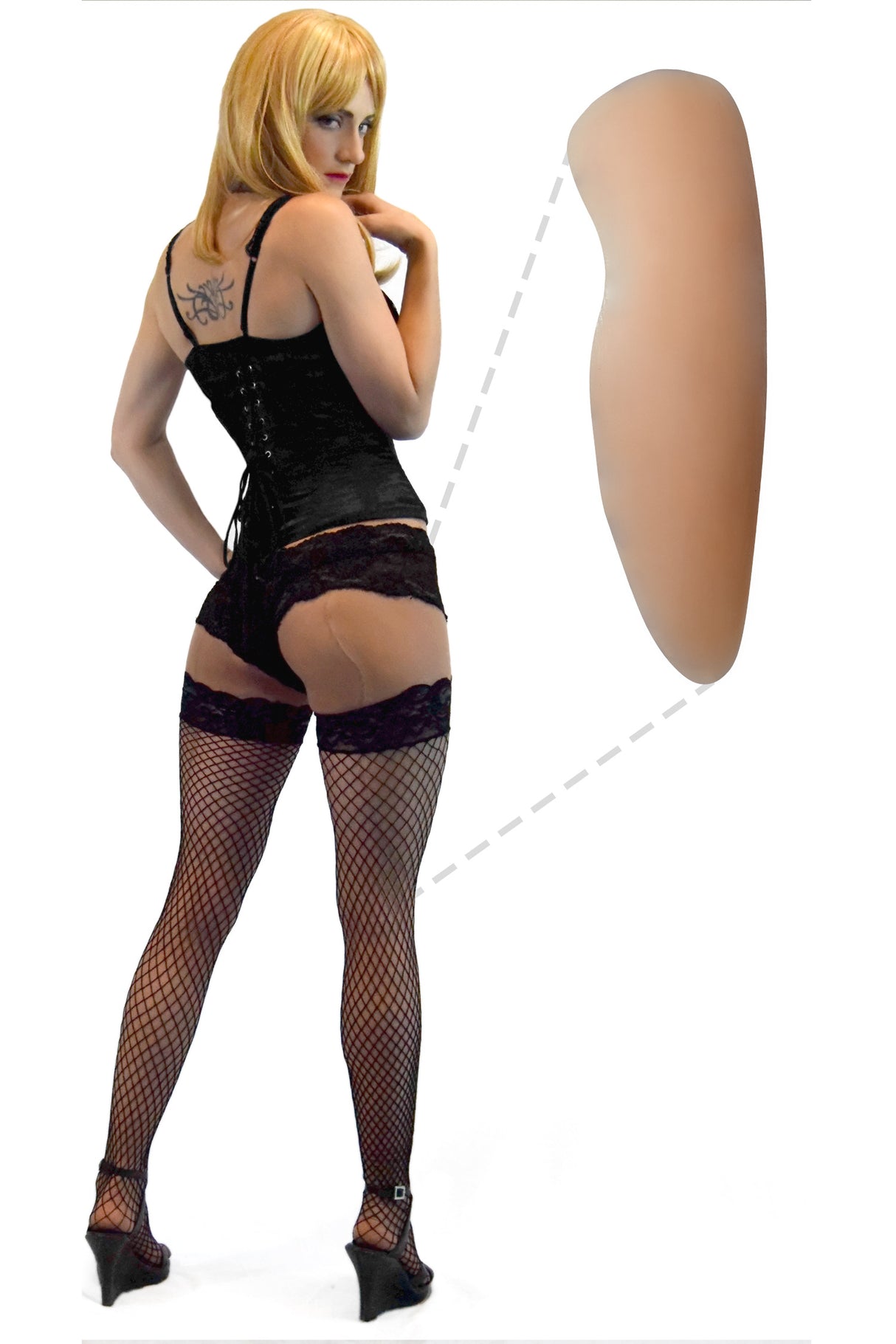 DIVINE COLLECTION JOLIE - selbsthaftende Hüft und Schenkel Silikonpads